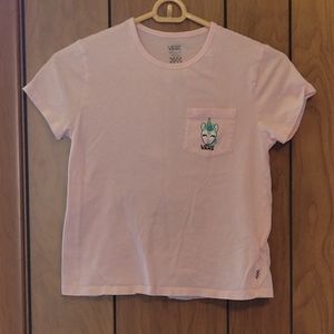 Sz Medium - Girls Van's T-Shirt - Pink w/ Unicorn on Front & Back